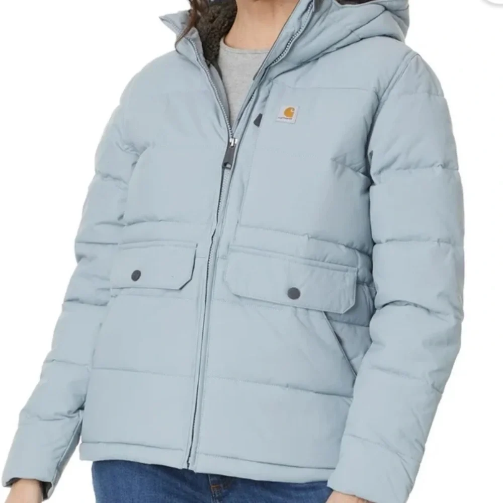 Carhartt Women's Montana Relaxed Fit Insulated Jacket Light Blue/Gray Puffer - Picture 3 of 11